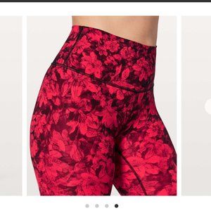 Lululemon Wunder Under Hi-Rise 7/8 Tight 25" Carmine true red black Size 4